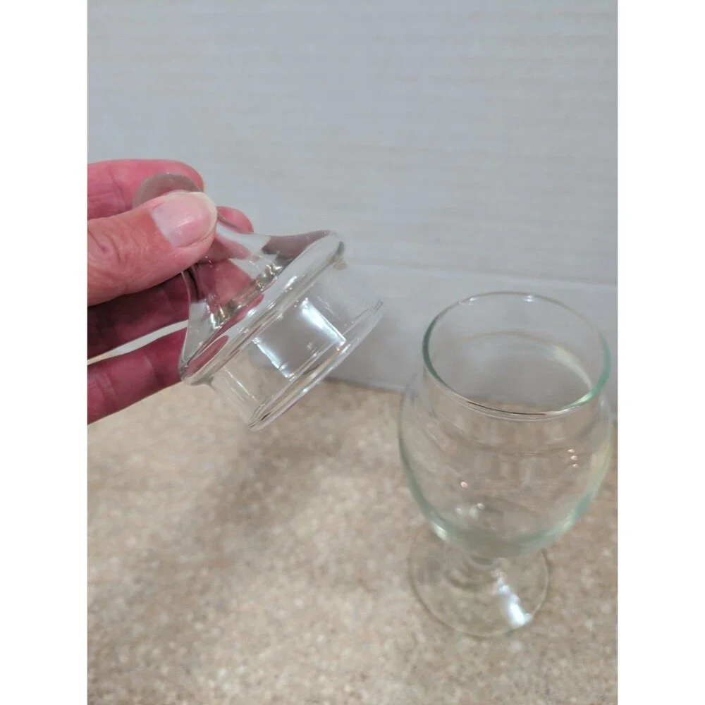 Clear Glass Apothecary Jar with Lid 8 1/4